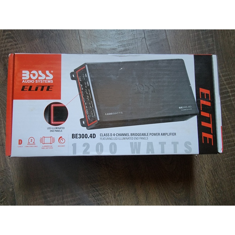 BOSS Audio Systems Elite BE300.4D 1200 Watts‎ Class D 4-Channel Amplifier